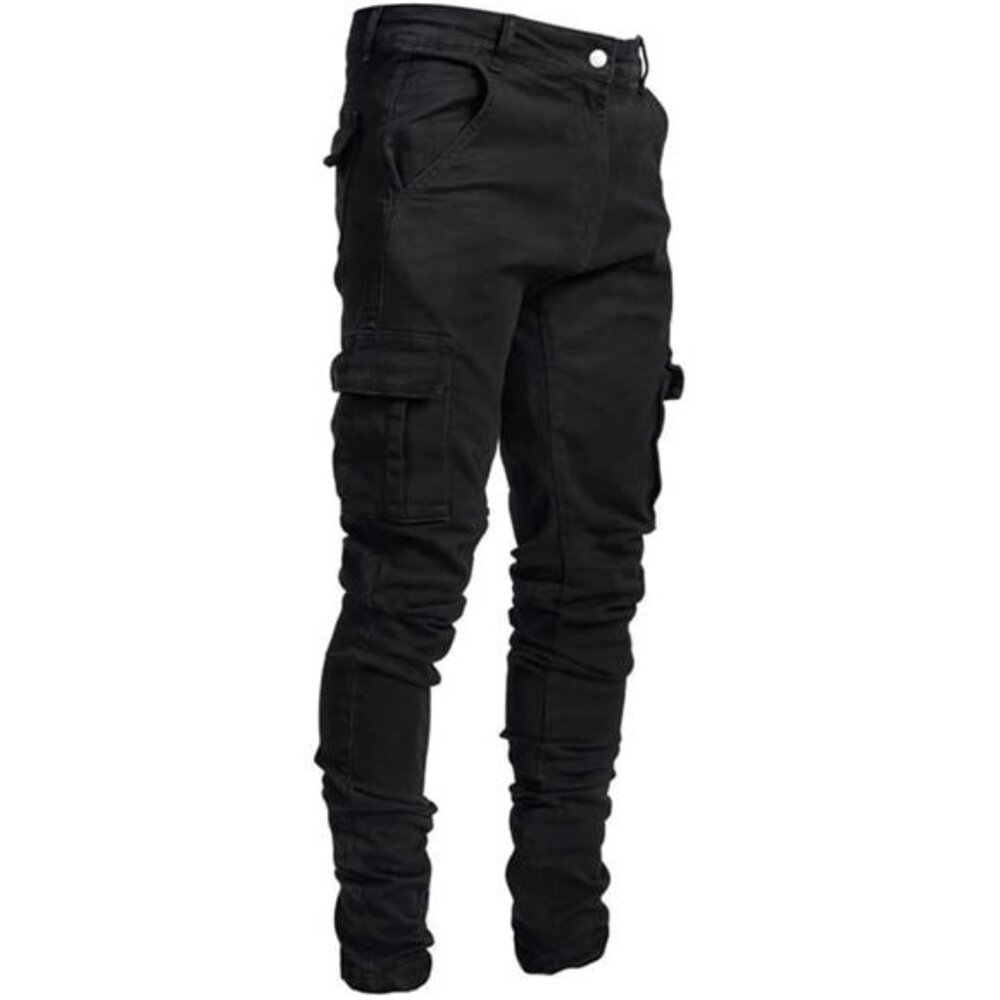 Men's Casual Stylish Straight Slim Fit Jeans Young Hiphop Skinny Denim Pants